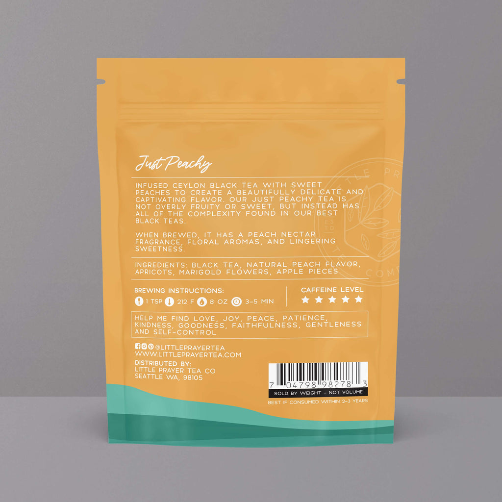 Bible Verse Tea "Hope Is An Anchor" Peach Black Tea