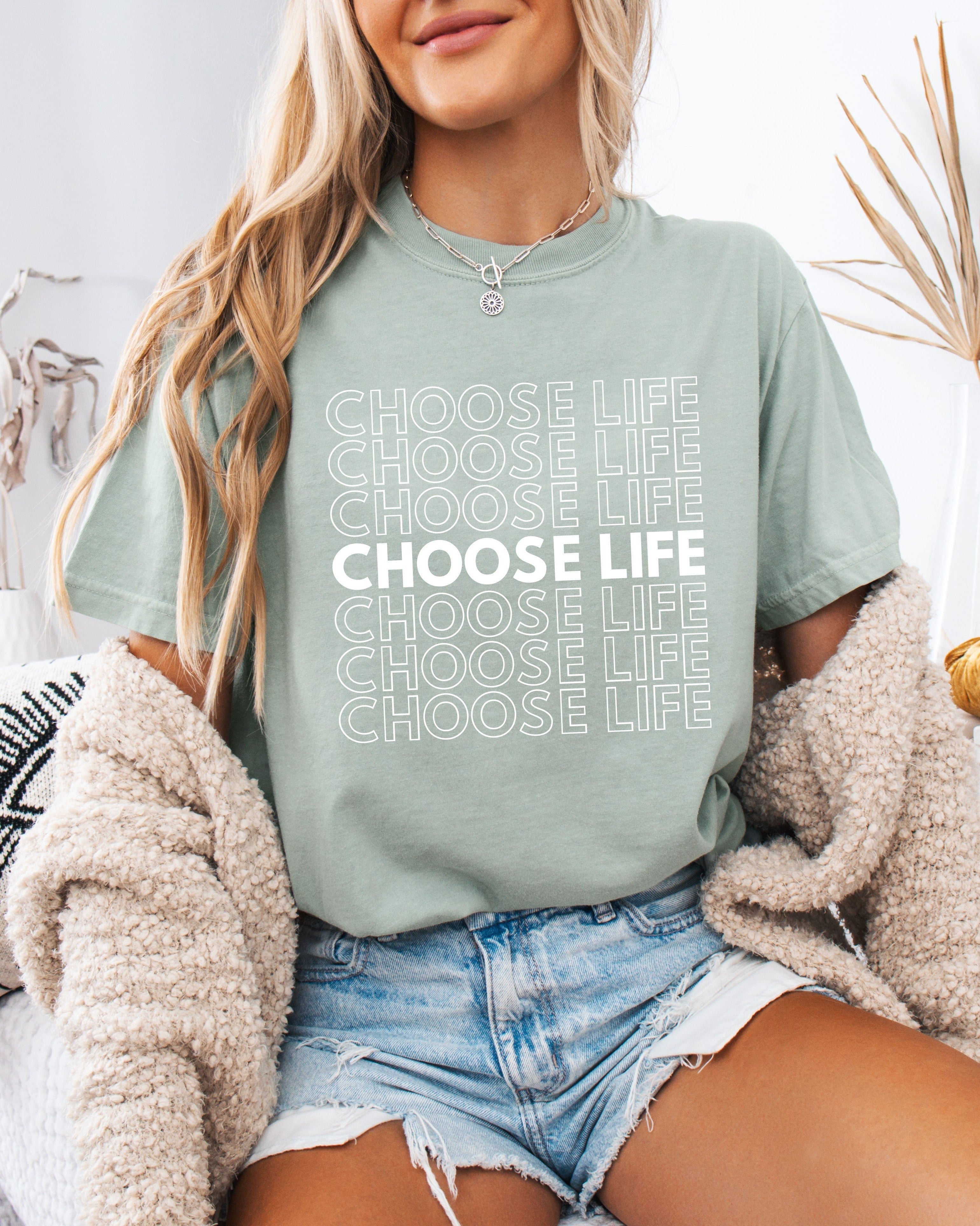 Choose Life Christian Comfort Colors Garment Dyed Christian T Shirt