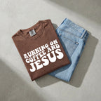 Running on Coffee and Jesus Comfort Colors Christian T Shirt