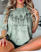 Grow In Grace Comfort Colors Christian & Flower Garment Dyed T Shirt