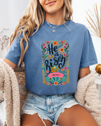 He is Risen Comfort Colors Garment Dyed Christian T Shirt