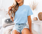 Wildflowers Comfort Colors Pocket T Shirt | Nature, Camping, Plant (new)
