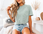Wildflowers Comfort Colors Pocket T Shirt | Nature, Camping, Plant (new)