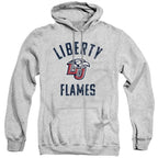 Liberty University Official Flames Logo Unisex Adult Pull-Over Hoodie Athletic Large