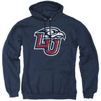 Liberty University Official Distressed Primary Unisex Adult Pull-Over Hoodie Navy Small